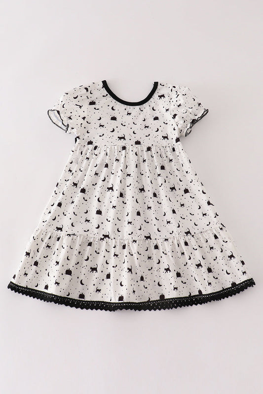 White halloween tiered dress