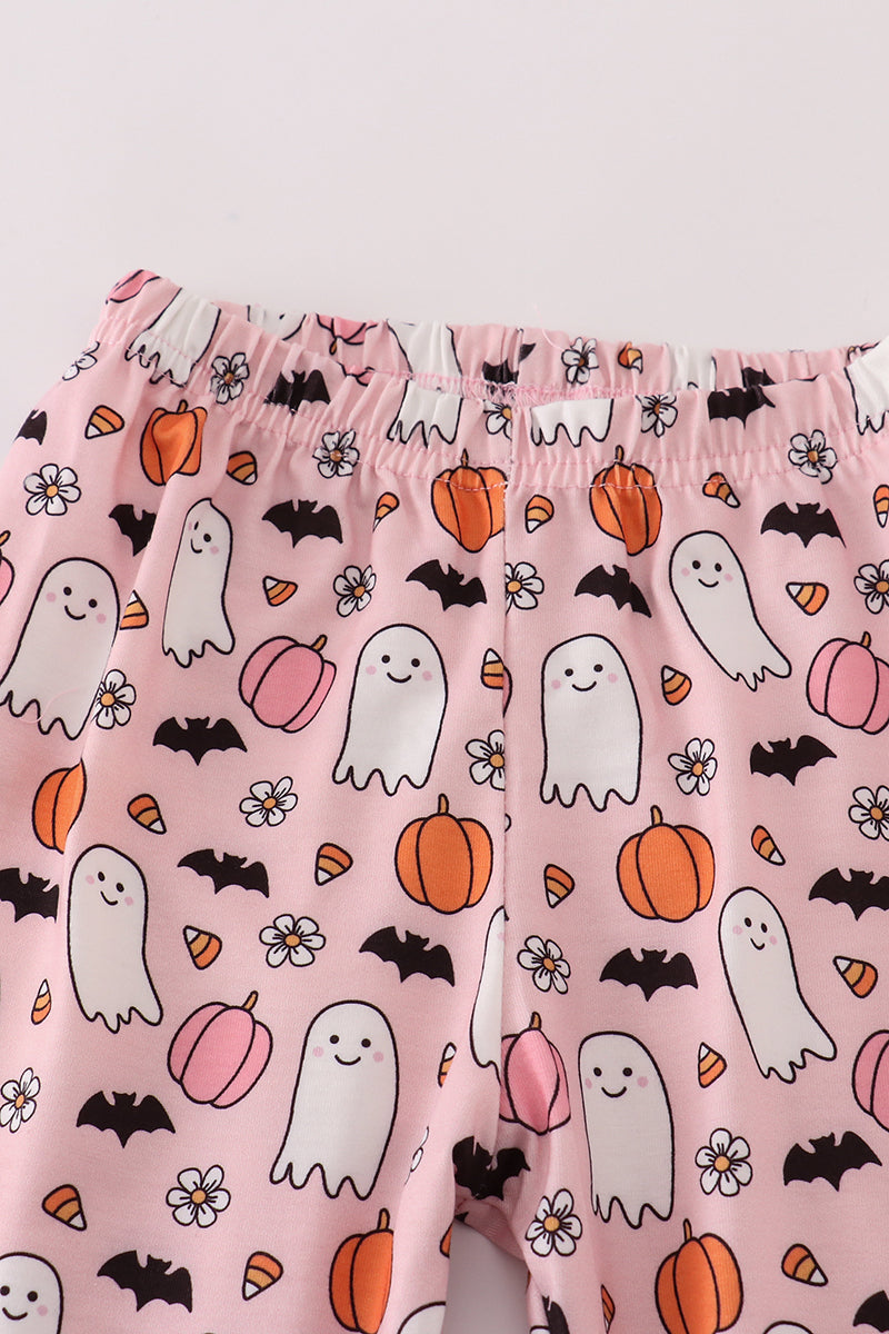 Orange halloween ghost pumpkin girl set