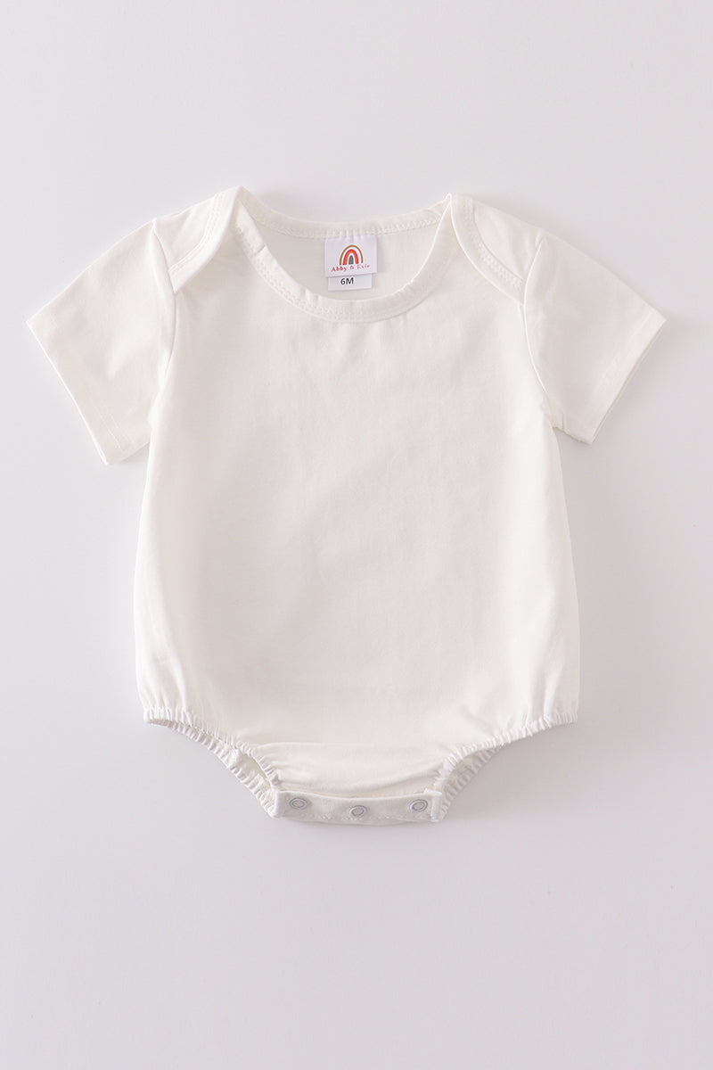 Cream blank basic t-shirt Adult Kids and baby bubble