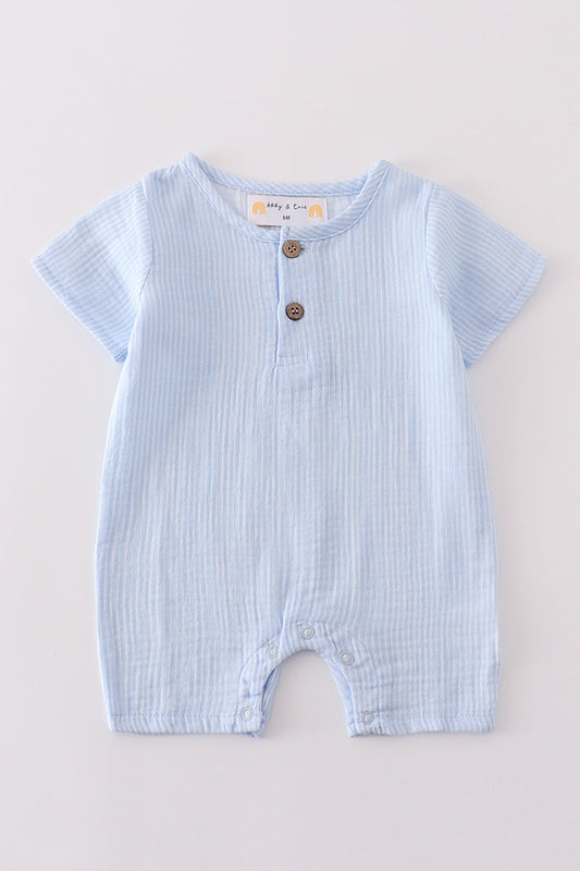 Premium Sky muslin stripe boy romper