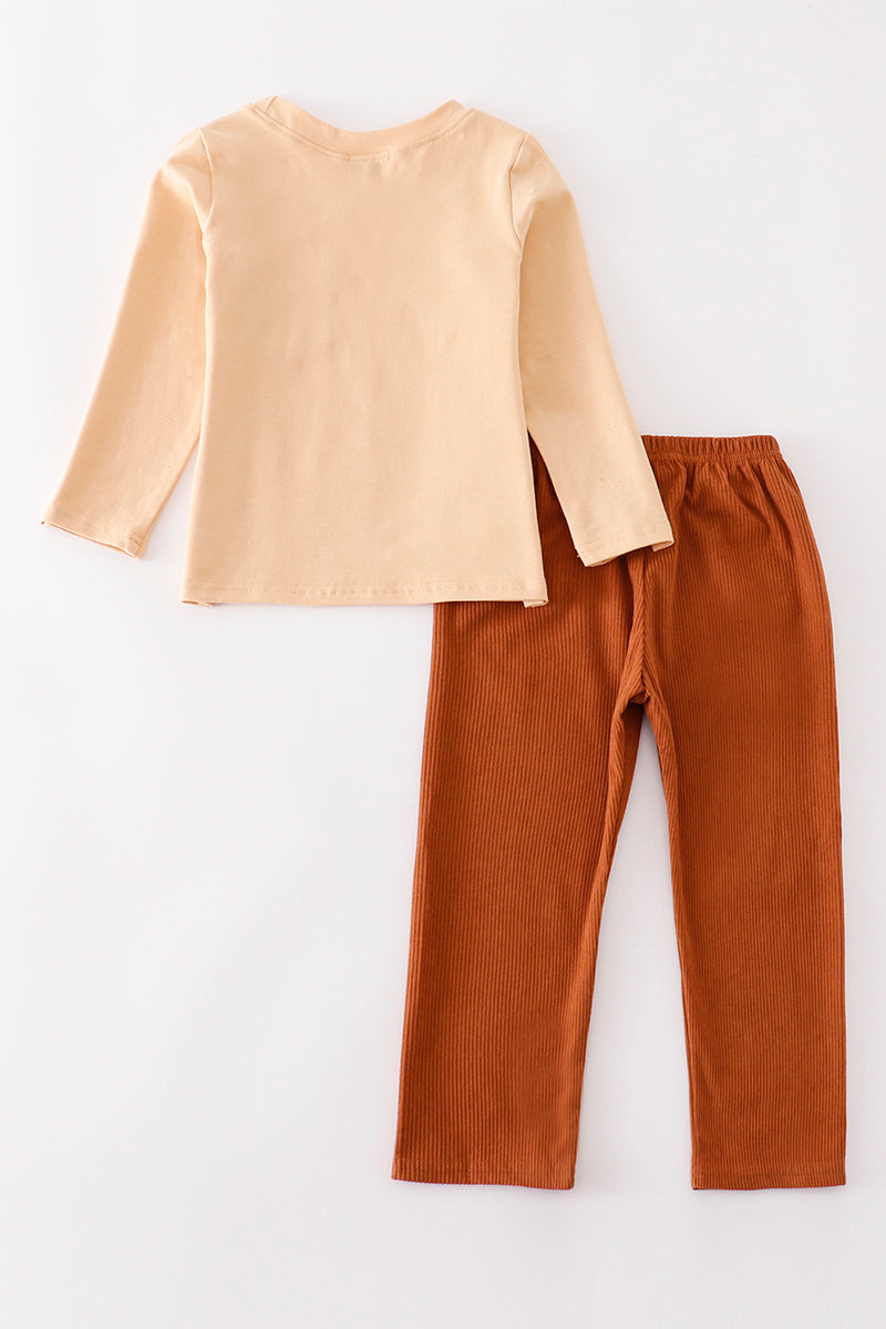 Brown corduroy boy set