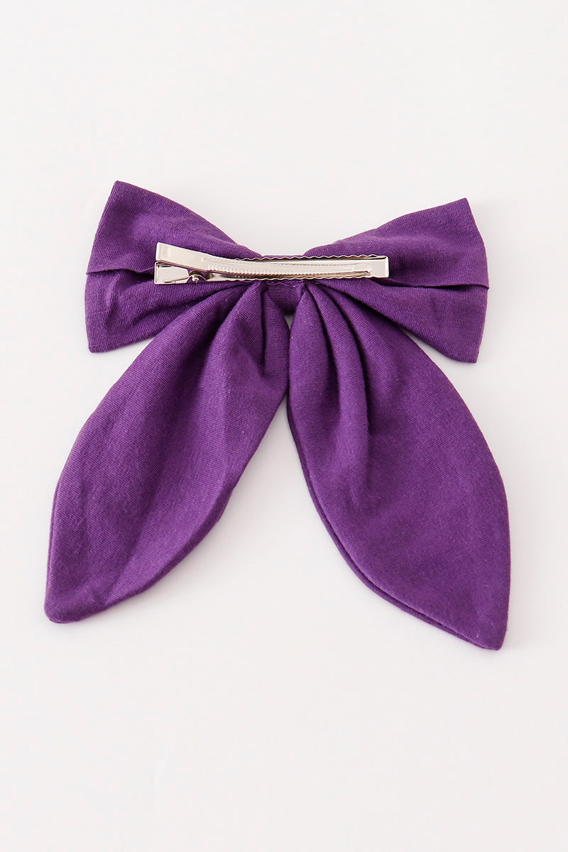 Purple hair sailor bow