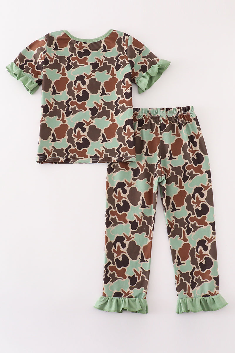 Camouflage print girl set